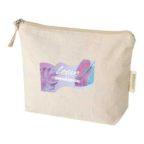 Werbeartikel Odisha 180 g/m² OCS Bio-Kulturtasche 1 L – natur – mit Logo bedruckt