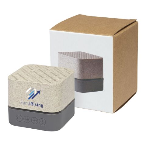Aira Bluetooth®-Lautsprecher aus Weizenstroh Standard | beige | ohne Werbeanbringung | Nicht verfügbar | Nicht verfügbar