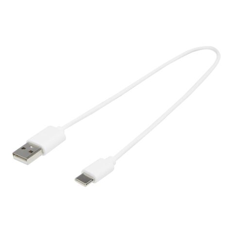 USB-A auf Typ-C TPE 2A Kabel weiß | ohne Werbeanbringung