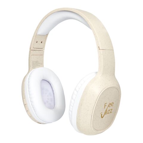 Riff Weizenstroh-Bluetooth®-Kopfhörer mit Mikrofon Standard | beige | ohne Werbeanbringung | Nicht verfügbar | Nicht verfügbar
