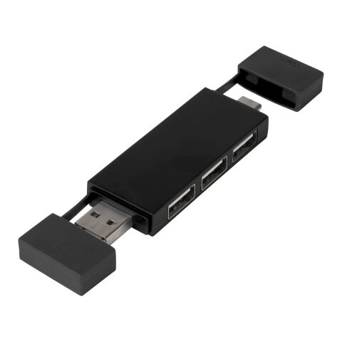 Mulan doppelter USB 2.0-Hub Standard | schwarz | ohne Werbeanbringung | Nicht verfügbar | Nicht verfügbar
