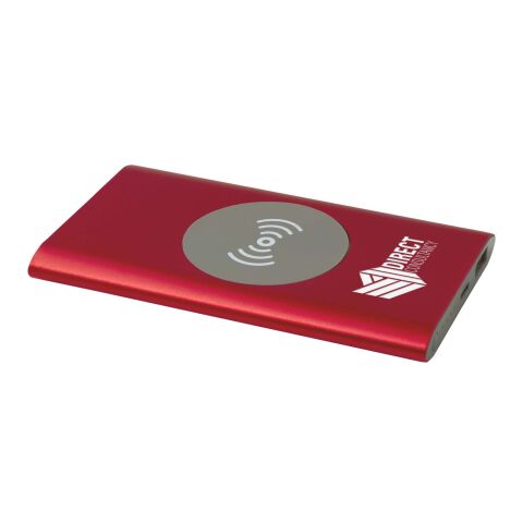 Juice 4000 mAh Typ-C kabellose Powerbank aus recyceltem Aluminium  Standard | rot | ohne Werbeanbringung | Nicht verfügbar | Nicht verfügbar