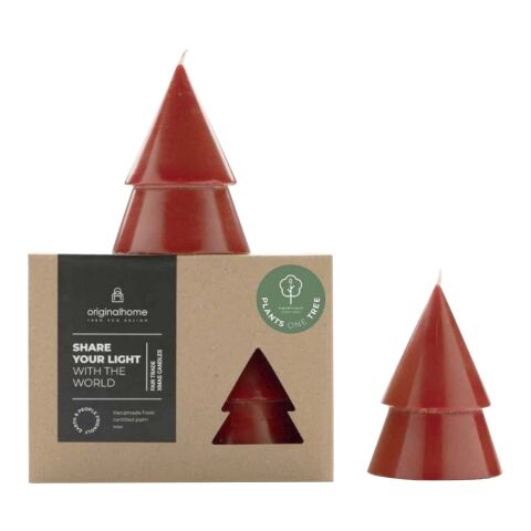 Originalhome Weihnachtsbaum Kerze M, 2er Set rot | ohne Werbeanbringung