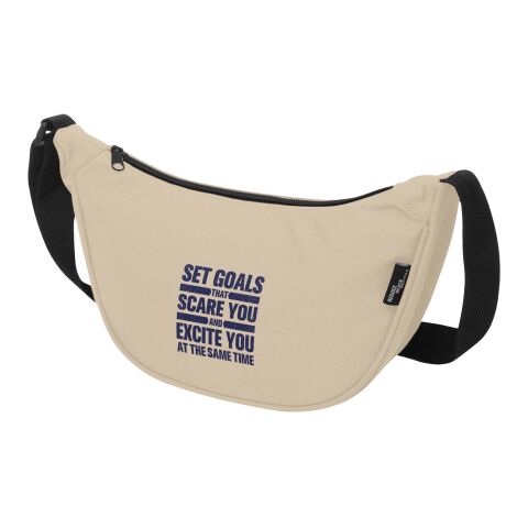 Werbeartikel Byron Gürteltasche aus Recyclingmaterial 1,5 L – oatmeal – mit Logo bedruckt