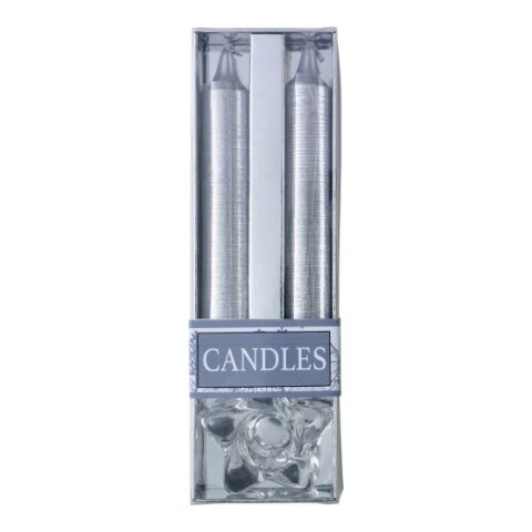 Kerzen-Set &#039;Brilliant&#039; Silber | ohne Werbeanbringung | Nicht verfügbar | Nicht verfügbar