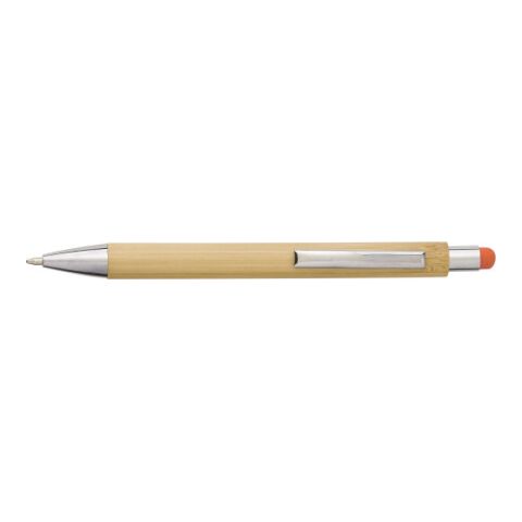 Kugelschreiber aus Bambus mit Touchpen Orange | ohne Werbeanbringung | Nicht verfügbar | Nicht verfügbar