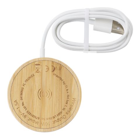 Wireless-Ladegerät aus Bambus inkl. Kabel
