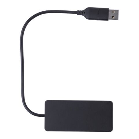 Aluminum USB Hub Layton Schwarz | ohne Werbeanbringung | Nicht verfügbar | Nicht verfügbar
