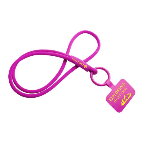 Tubyard Lanyard mit Telefonhalterung und elastischem Band rosa | ohne Werbeanbringung | Nicht verfügbar | Nicht verfügbar