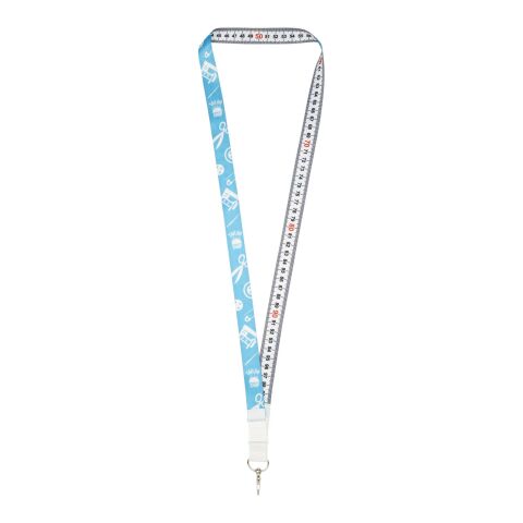 Isla 1-Meter-Lanyard mit Sublimation mit Sicherheitsverschluss weiss-weiss-weiss | Nicht verfügbar | Sublimation | Vorderseite | 1000 mm x 20 mm