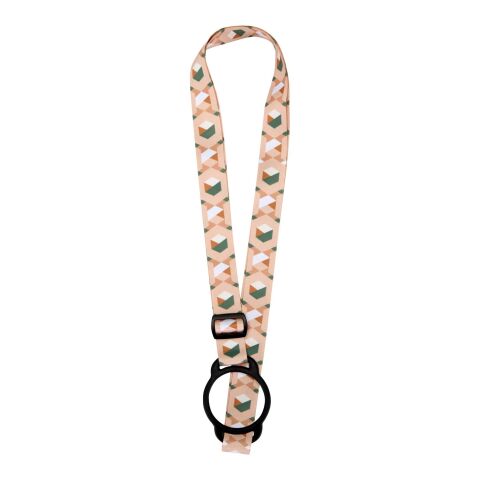 Lior RPET Sublimation Lanyard mit Silikonband weiß