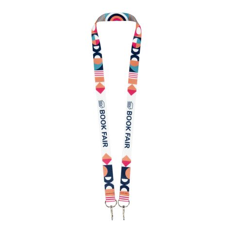 Leia Sublimation RPET-Lanyard mit 2 Metallhaken