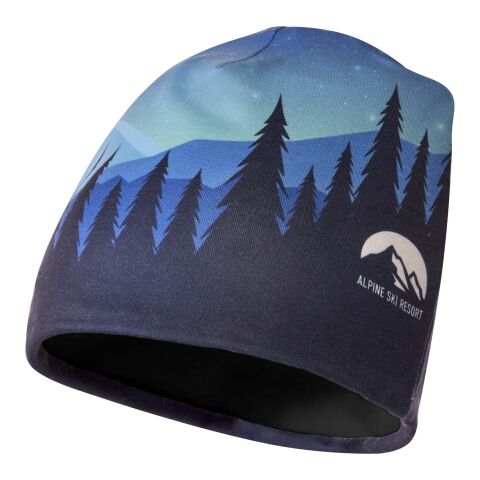 Loki Sublimation-Mütze aus RPET mit Fleece-Schicht schwarz | S (24x19cm) | Sublimation | vollflächig | 540 mm x 265 mm