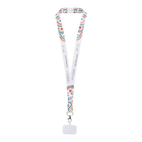 Addie Sublimation Lanyard mit Telefonhalterung und Sicherheitsverschluss   weiss-weiss | Nicht verfügbar | ohne Werbeanbringung | Nicht verfügbar | Nicht verfügbar