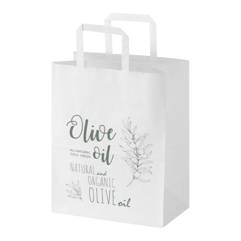 Kraft 80 g/m² Papiertasche mit flachen Griffen – 25 × 15 × 32 cm