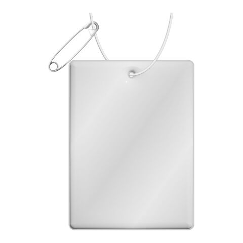 RFX™ rechteckiger reflektierender PVC-Aufhänger groß Standard | weiß | ohne Werbeanbringung | Nicht verfügbar | Nicht verfügbar