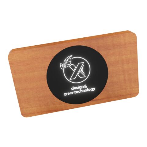 SCX.design P37 5000 mAh kabellose Powerbank aus Holz mit Leuchtlogo holz | ohne Werbeanbringung | Nicht verfügbar | Nicht verfügbar