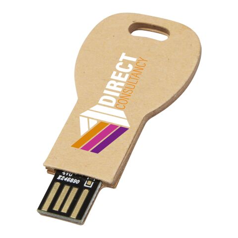 Schlüssel USB-Stick 2.0 aus recyceltem Papier Standard | braun | 1 GB | ohne Werbeanbringung | Nicht verfügbar | Nicht verfügbar