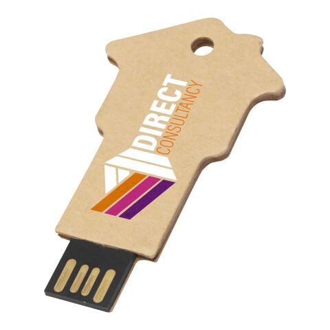 Haus USB-Stick 2.0 aus recyceltem Papier Standard | braun | 1 GB | ohne Werbeanbringung | Nicht verfügbar | Nicht verfügbar