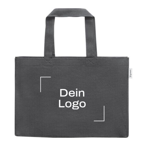 CAMDEN. Tragetasche aus Baumwolle (50%), recycelter Baumwolle (30%) und polyester (20% rPET) (280 g/m²) Schwarz | ohne Werbeanbringung