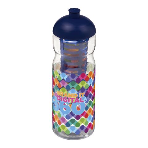 H2O Base® 650 ml Sportflasche mit Stülpdeckel und Infusor transparent-blau | ohne Werbeanbringung | Nicht verfügbar | Nicht verfügbar