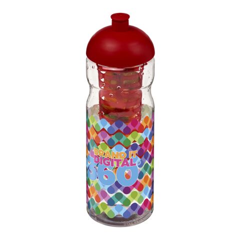 H2O Base® 650 ml Sportflasche mit Stülpdeckel und Infusor weiß-rot | ohne Werbeanbringung | Nicht verfügbar | Nicht verfügbar