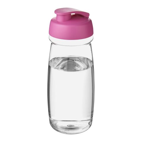H2O Pulse® 600 ml Sportflasche mit Klappdeckel weiß-rosa | ohne Werbeanbringung | Nicht verfügbar | Nicht verfügbar