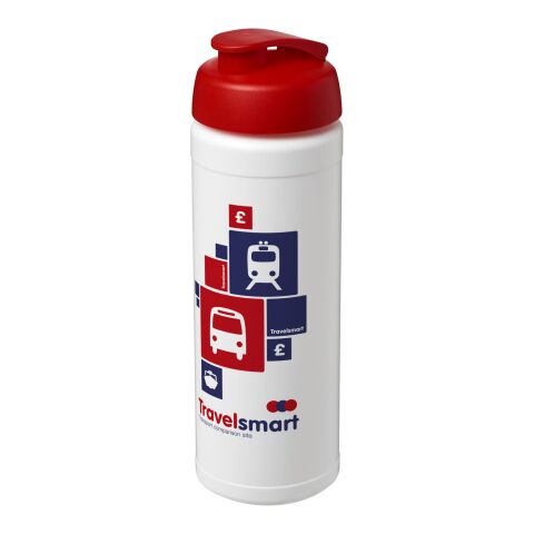 Baseline® Plus 750 ml Flasche mit Klappdeckel transparent-rot | ohne Werbeanbringung | Nicht verfügbar | Nicht verfügbar