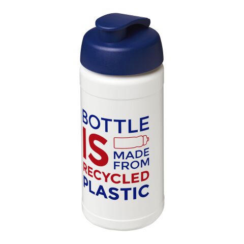 Baseline 500 ml recycelte Sportflasche mit Klappdeckel transparent-blau | ohne Werbeanbringung | Nicht verfügbar | Nicht verfügbar