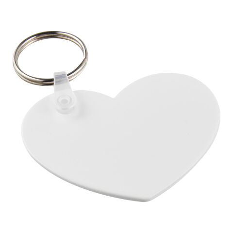 Tait Schlüsselanhänger in Herzform aus recyceltem Material weiß | ohne Werbeanbringung | Nicht verfügbar | Nicht verfügbar
