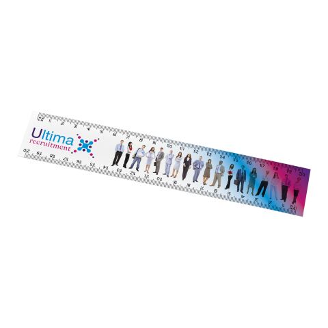 Arc 20 cm flexibles Lineal weiss | 2-farbiger Lithografie | Rückseite | 210 mm x 40 mm
