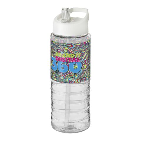 H2O Treble 750 ml Sportflasche mit Ausgussdeckel weiß-weiß | ohne Werbeanbringung | Nicht verfügbar | Nicht verfügbar