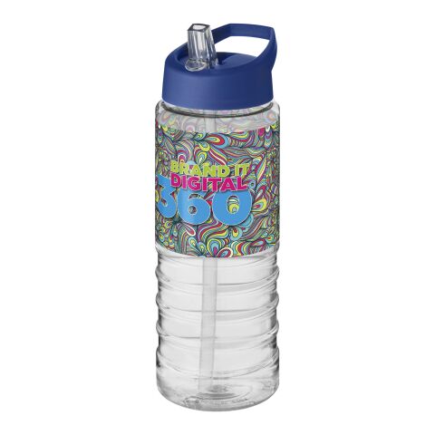 H2O Treble 750 ml Sportflasche mit Ausgussdeckel transparent-blau | ohne Werbeanbringung | Nicht verfügbar | Nicht verfügbar