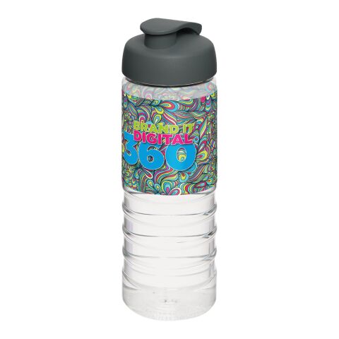 H2O Treble 750 ml Sportflasche mit Klappdeckel weiß-grau | ohne Werbeanbringung | Nicht verfügbar | Nicht verfügbar