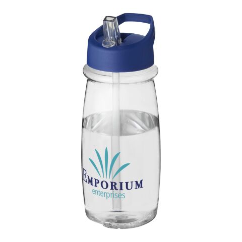 H2O Pulse 600 ml Sportflasche mit Ausgussdeckel weiß-mittelblau | ohne Werbeanbringung | Nicht verfügbar | Nicht verfügbar