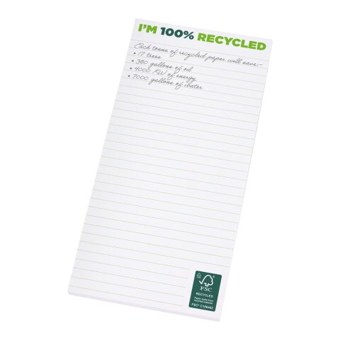 Desk-Mate® 1/3 A4 recyclelter Notizblock weiß | 25 pages | ohne Werbeanbringung | Nicht verfügbar | Nicht verfügbar