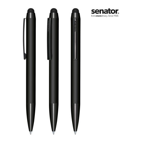 Senator Attract Soft Touch Kugelschreiber Touch Pad Pen schwarz | ohne Werbeanbringung