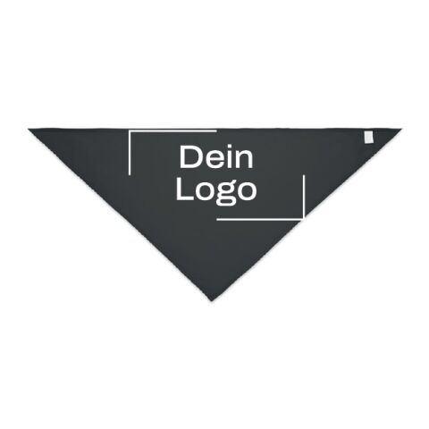 Werbeartikel Bandana Polycotton – schwarz – mit Logo bedruckt