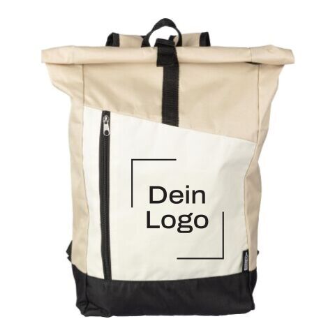 rPET (600D) Rolltop-Rucksack Marlene beige | ohne Werbeanbringung | Nicht verfügbar | Nicht verfügbar