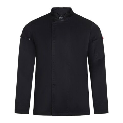 VL AGNI. Kochjacke Unisex (190 g/m²), aus Baumwolle (35 %) und recyceltem Polyester (65 %) Schwarz | ohne Werbeanbringung | Nicht verfügbar | Nicht verfügbar | Nicht verfügbar