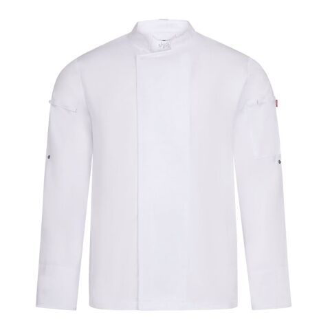 VL AGNI. Kochjacke Unisex (190 g/m²), aus Baumwolle (35 %) und recyceltem Polyester (65 %) weiss | ohne Werbeanbringung | Nicht verfügbar | Nicht verfügbar | Nicht verfügbar