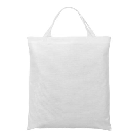 Recycling-Tasche 38x42 cm kurze Henkel weiß | 1-farbiger Druck | ohne Werbeanbringung