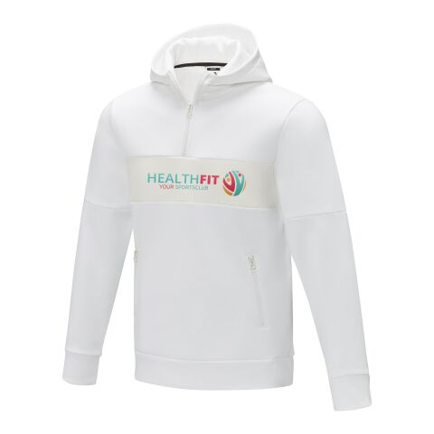 Sayan Kapuzenpullover mit halbem Reißverschluss für Herren Standard | weiss | XS | ohne Werbeanbringung | Nicht verfügbar | Nicht verfügbar | Nicht verfügbar