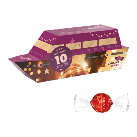 3D-Präsent  Schiff ohne Werbeanbringung | Lindt LINDOR Milchkugeln