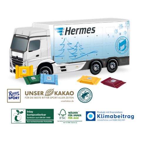 3D Adventskalender „LKW“ Ritter SPORT, Inlay kompostierbar