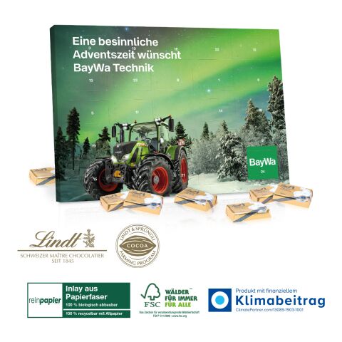 Tisch-Adventskalender Lindt „Select Edition“ Organic bunt | 4C Digital-/Offsetdruck