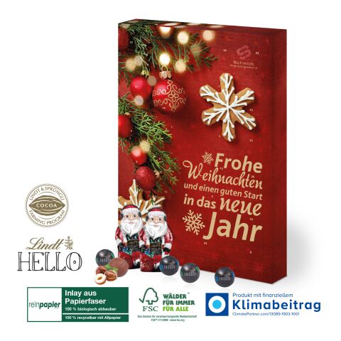 Wand-Adventskalender Lindt „HELLO“ Mini´s, Klimaneutral, FSC®