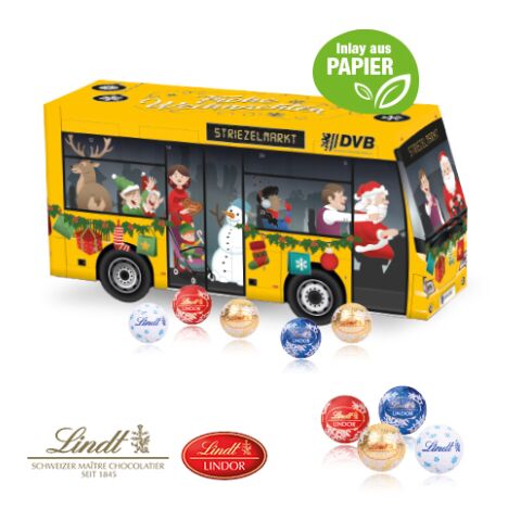 3D Adventskalender &quot;Bus&quot; Mit Papier-Inlay