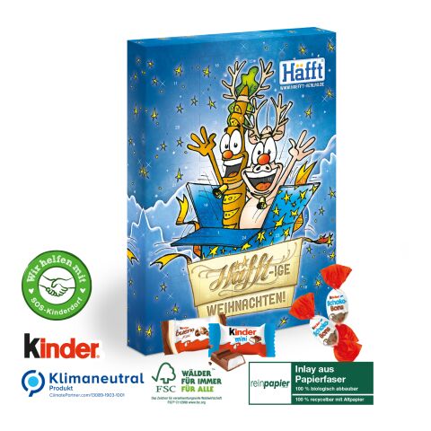 Adventskalender kinder® „Happy Moments“, Inlay aus Papierfaser ohne Werbeanbringung