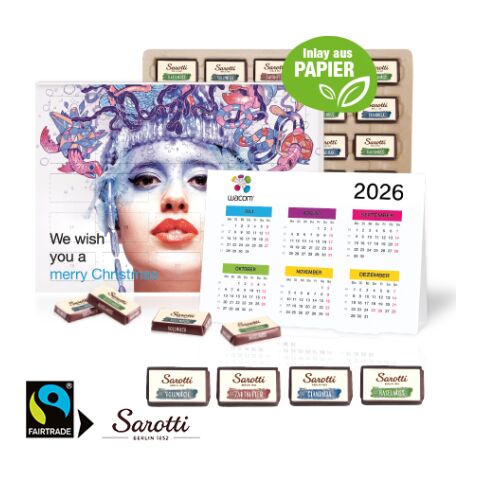 „2 In 1“ Marken-Adventskalender Sarotti Mit Jahresplaner, Inlay Aus Papier